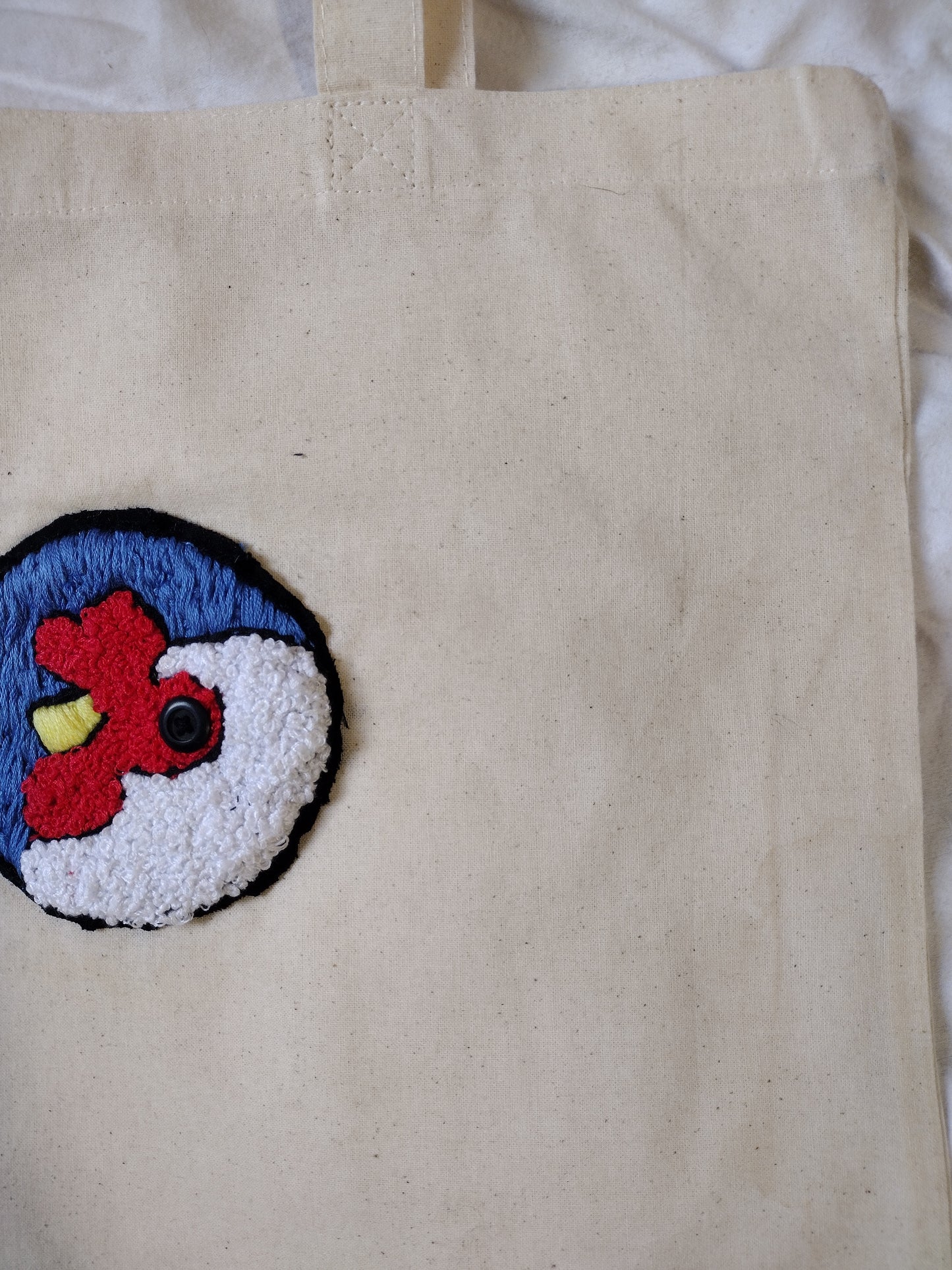 Tote: Hand embroidered tote bag - large design