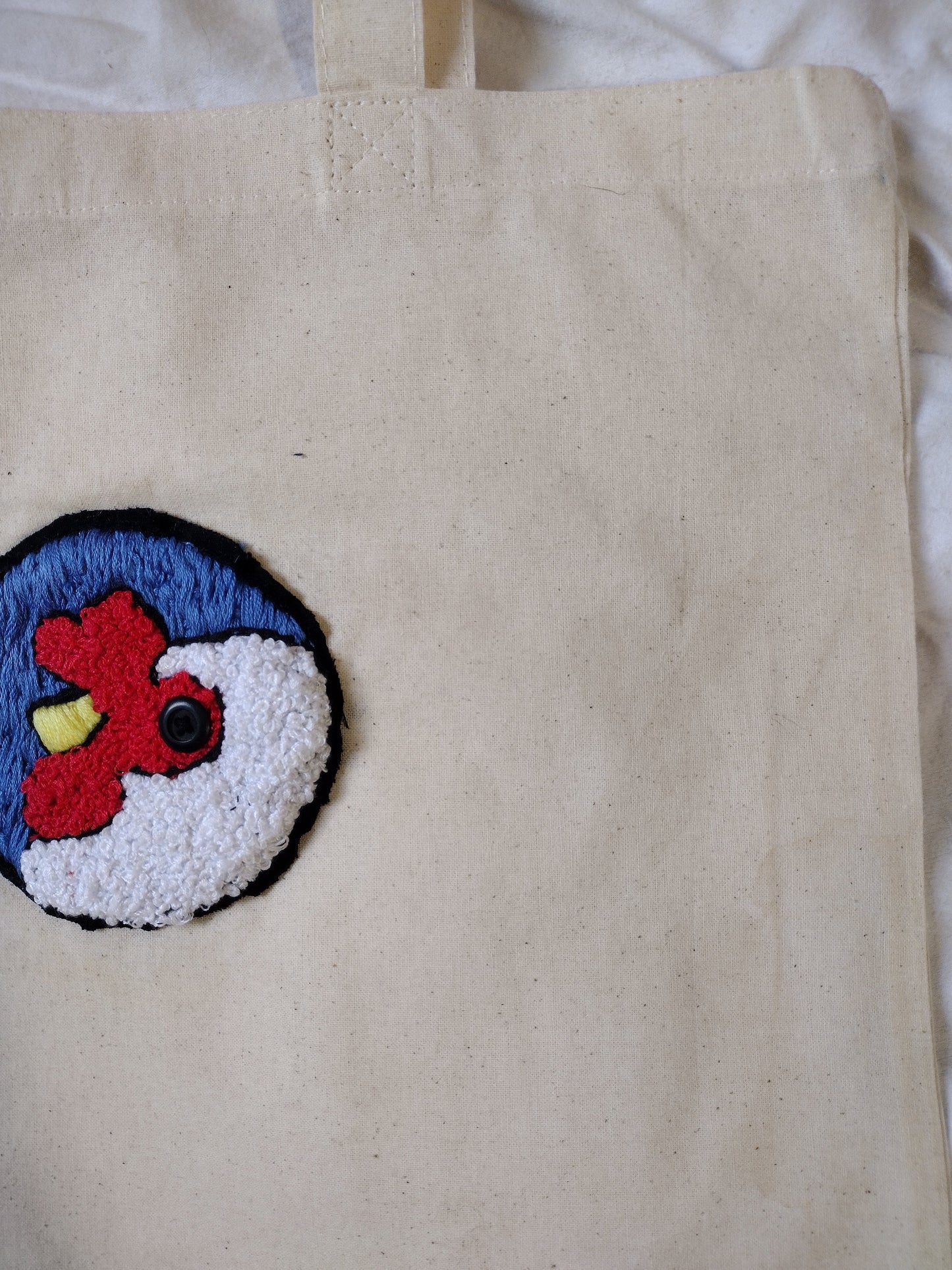 Tote: Hand embroidered tote bag - small design