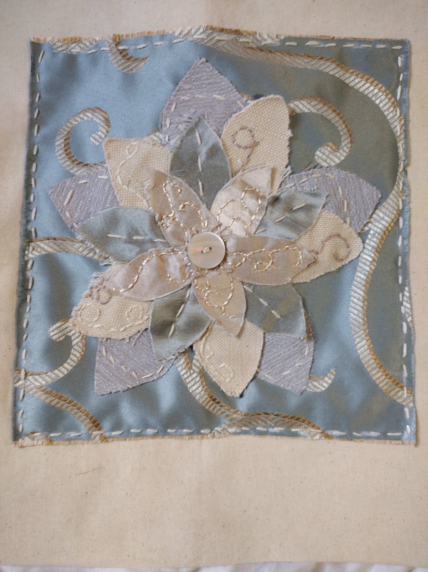 Tote: Hand embroidered tote bag - large design