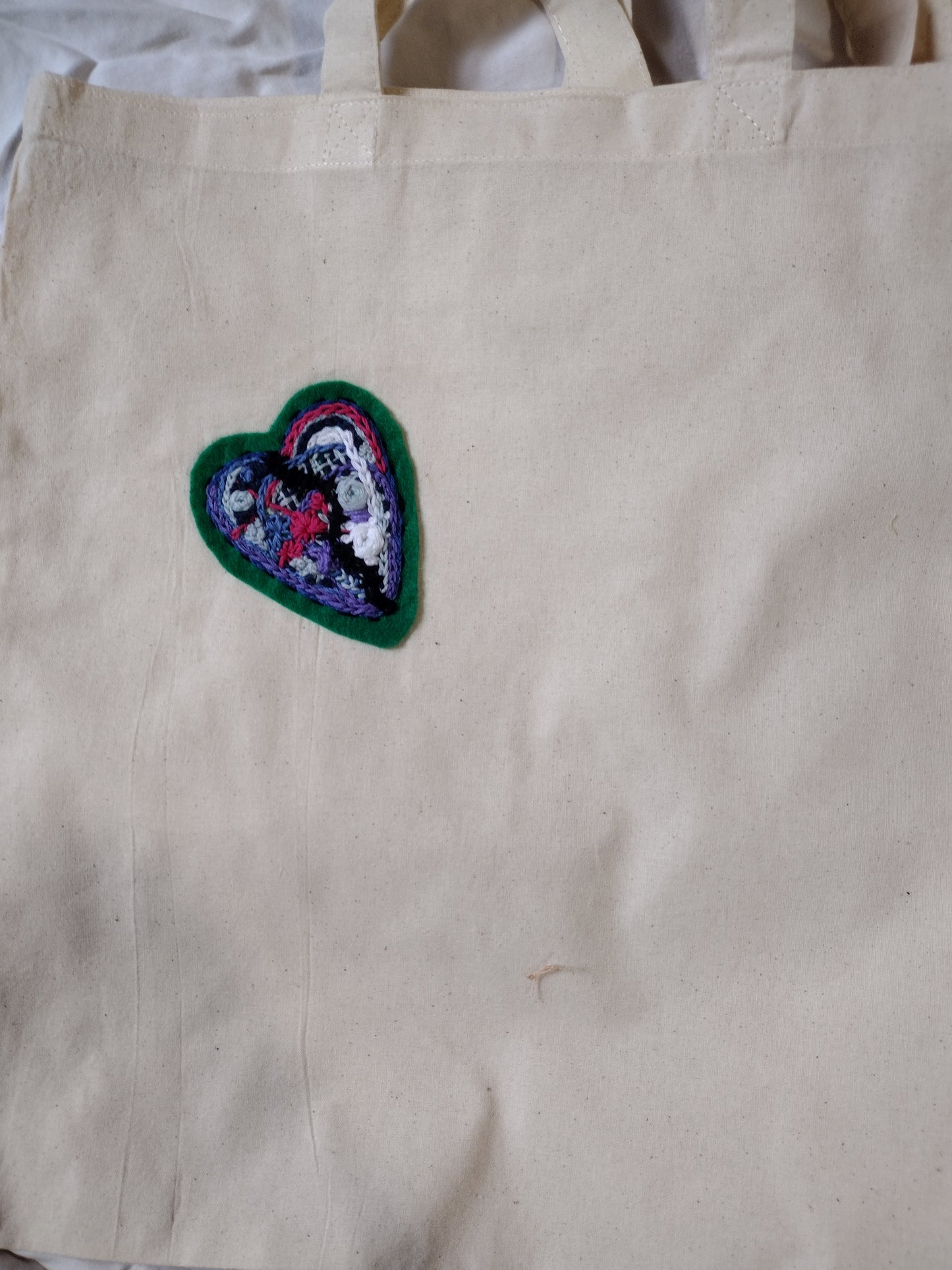 Tote: Hand embroidered tote bag - large design