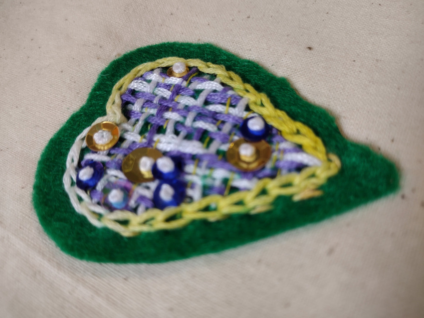 Tote: Hand embroidered tote bag - small design