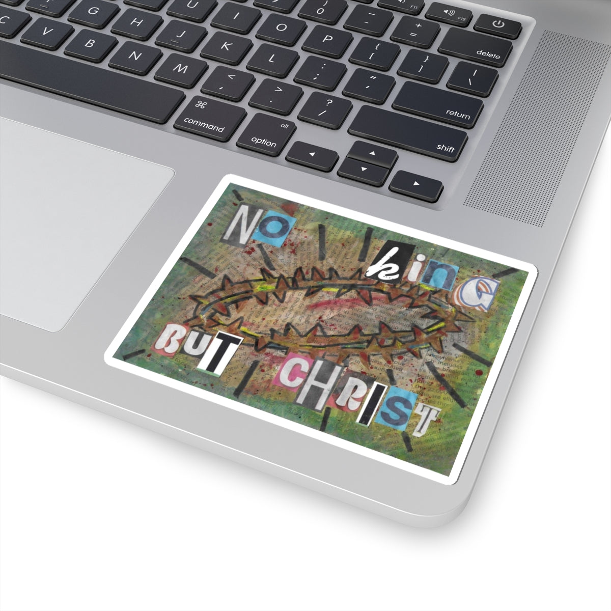 Stickers: "No King But Christ" Indoor Vinyl Sticker
