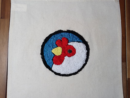 FUNDRAISER - Hand embroidered tote bag - Artisans Co-op Logo