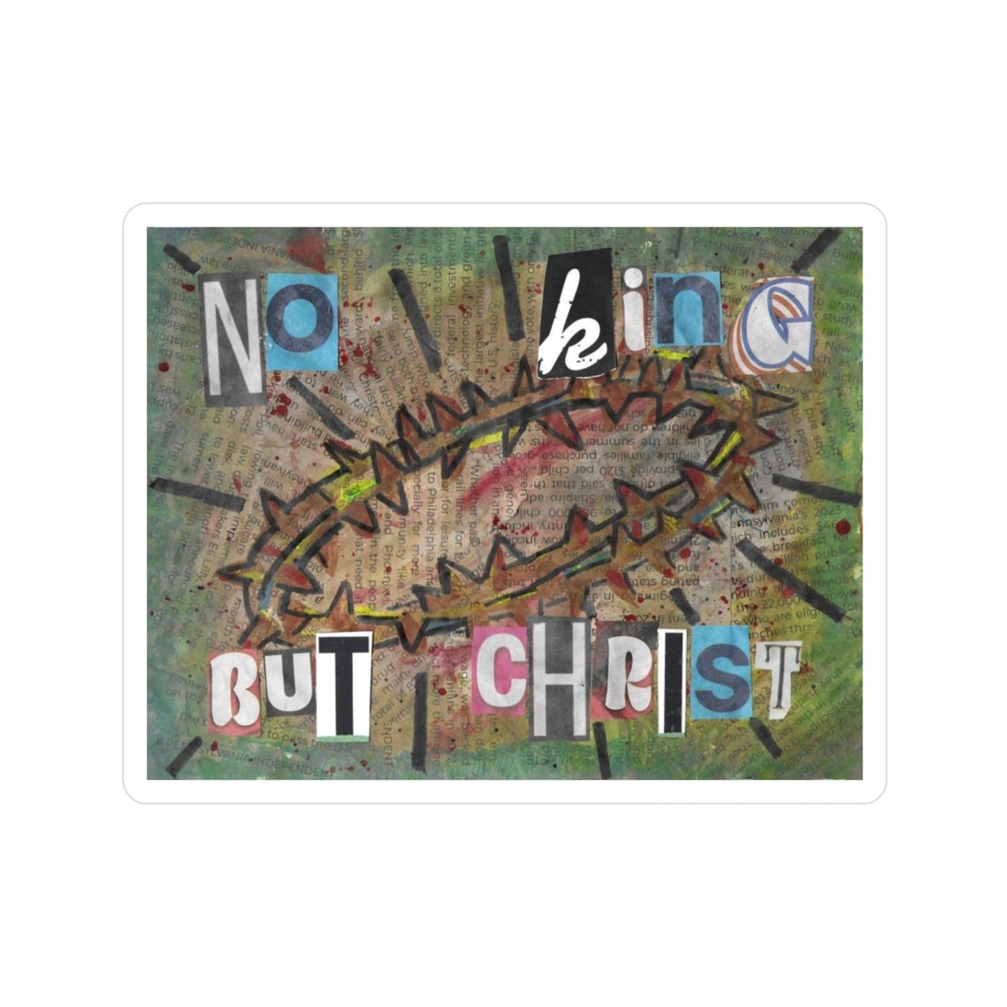 Artistic card with text and abstract design on a textured background