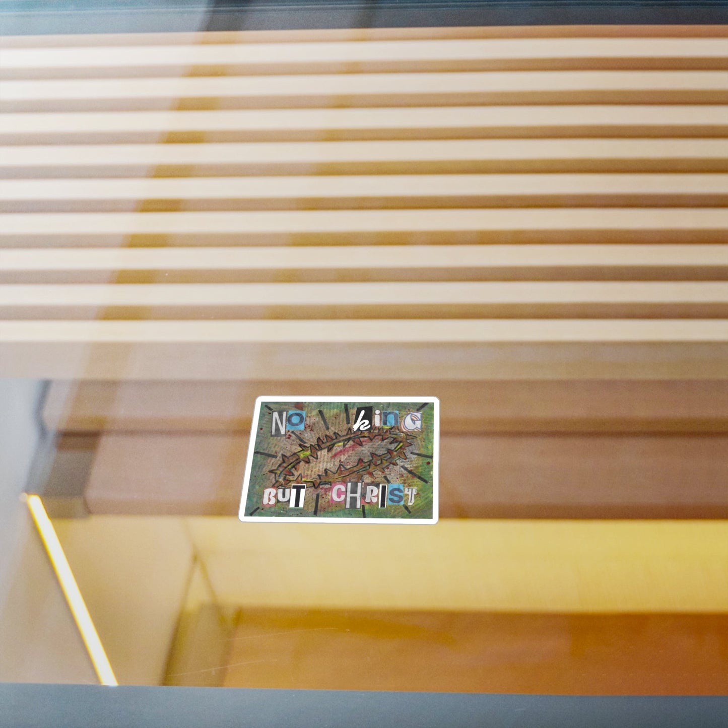 Stickers: "No King But Christ" Waterproof Decals